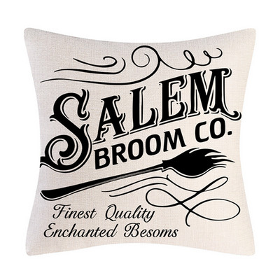 2022. Nova lanena noć vještica jesen jastučnica 18 inča trik ili poslastica seoska kuća mačka vještica kućne bacanje jastučnica za uređenje kauča