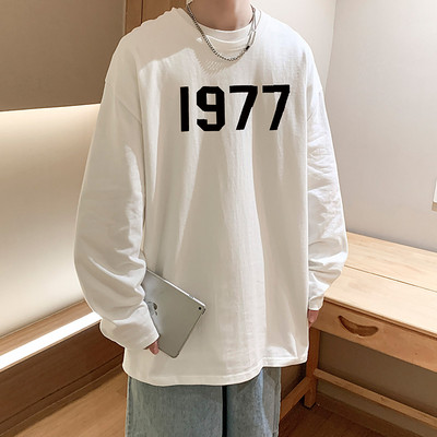 Bluza casual barbatesc cu decolteu rotund - model lat