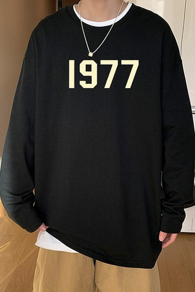 Bluza casual barbatesc cu decolteu rotund - model lat