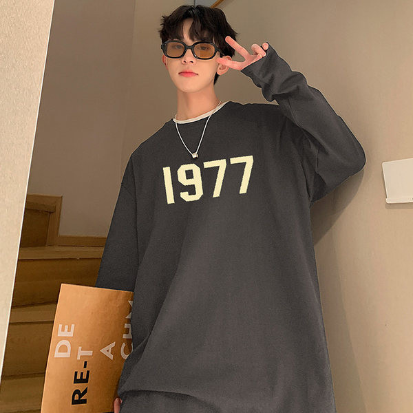 Bluza casual barbatesc cu decolteu rotund - model lat