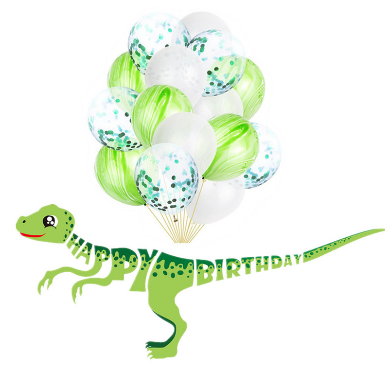 Baner s temom dinosaura, 3-metarski banner u obliku dinosaura Jungle Safari Party Baby Shower Dekoracija za rođendansku zabavu s dinosaurusima za djecu, dječake