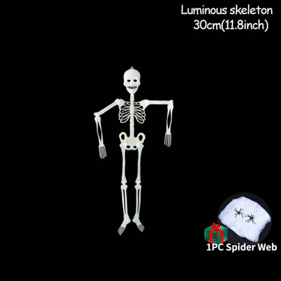 150 cm-es ijesztő Halloween dekoráció világító függő dekoráció tető kültéri buli horror világító mozgatható koponya Halloween csontváz kellék