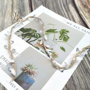 Προσομοίωση Πράσινα φύλλα Ύφανση σχοινί κάνναβης DIY Γάμος Γενέθλια Γάμος Διακόσμηση Rattan Δώρο Μπουκέτο Συσκευασία Σχοινί 5mm 5αυλή