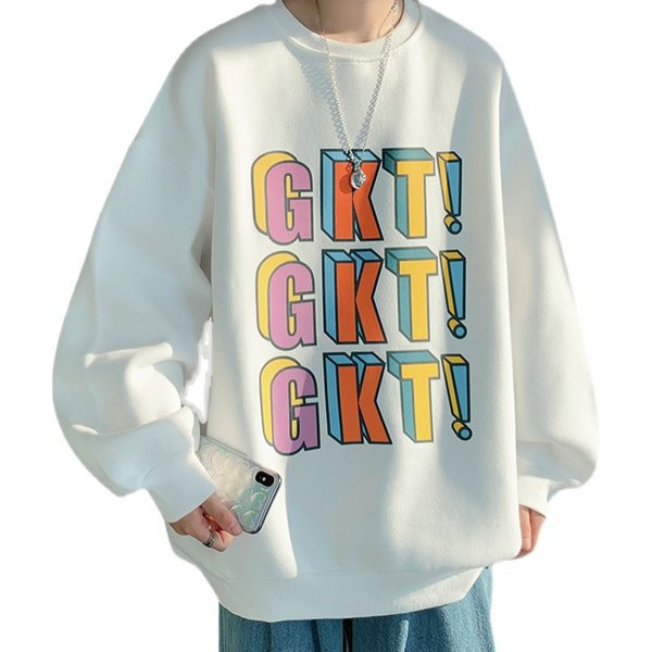 Tasuta mustriga värvilise kirjaga meeste pluus