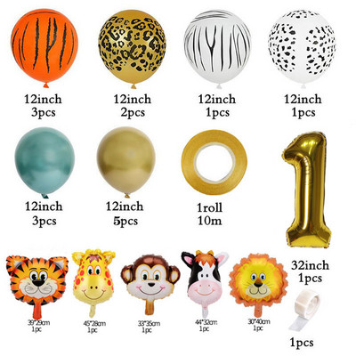 Životinja Dječak Djevojčica Dekoracija za proslavu prvog rođendana Dječje ime Prilagodite prozirnu kutiju Balon s slovom Poklon kutija za zabavu Baby Shower