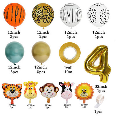 Životinja Dječak Djevojčica Dekoracija za proslavu prvog rođendana Dječje ime Prilagodite prozirnu kutiju Balon s slovom Poklon kutija za zabavu Baby Shower