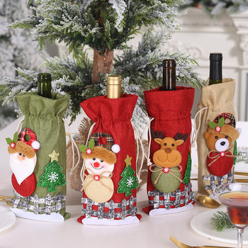 Χριστουγεννιάτικα στολίδια για το σπίτι Άγιος Βασίλης Κάλυμμα σκόνης μπουκαλιού κρασιού Χιονάνθρωπος Κάλτσα δώρων Χριστουγεννιάτικη διακόσμηση Navidad Νέο Έτος 2023