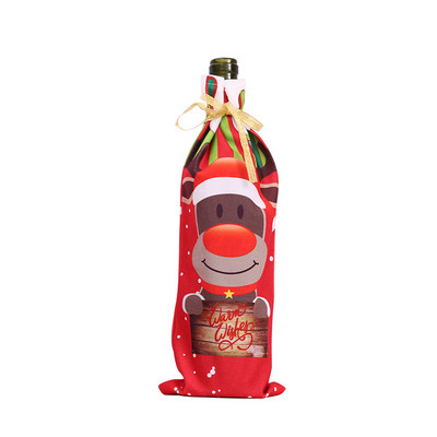 Božićni ukrasi za dom Djed Božićnjak Boca vina Poklopac za prašinu Snjegović Čarapa Držači darova Božićni navidad dekor Nova godina 2023.