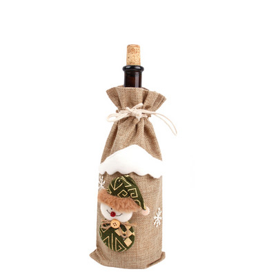 Božićni ukrasi za dom Djed Božićnjak Boca vina Poklopac za prašinu Snjegović Čarapa Držači darova Božićni navidad dekor Nova godina 2023.