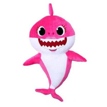 Играчка Baby Shark, Плюшена, Музикална, Розова, 28 см