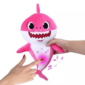 Играчка Baby Shark, Плюшена, Музикална, Розова, 28 см