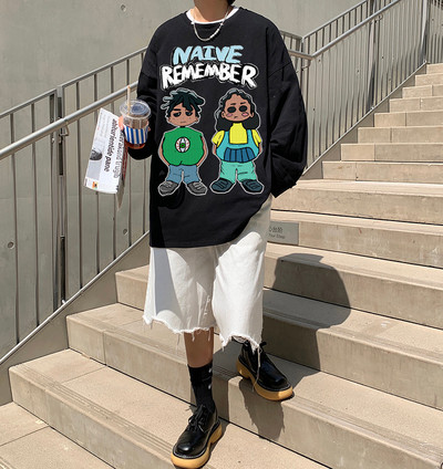 Muška bluza sa šarenim printom - široki model