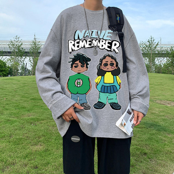 Muška bluza sa šarenim printom - široki model