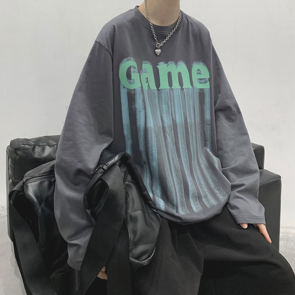 Laia mudeli meeste pluus kirja ja ovaalse kaelusega