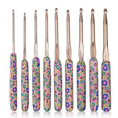 8 kom/set Drška Kukica Set Aluminij 2,5-6,0 mm Igle za pletenje Heklane igle Weave Zanatska pređa Heklani alati za šivanje