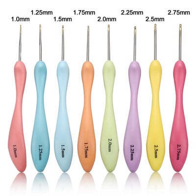 8 kom/set Drška Kukica Set Aluminij 2,5-6,0 mm Igle za pletenje Heklane igle Weave Zanatska pređa Heklani alati za šivanje