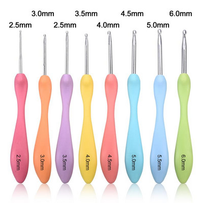 8 kom/set Drška Kukica Set Aluminij 2,5-6,0 mm Igle za pletenje Heklane igle Weave Zanatska pređa Heklani alati za šivanje