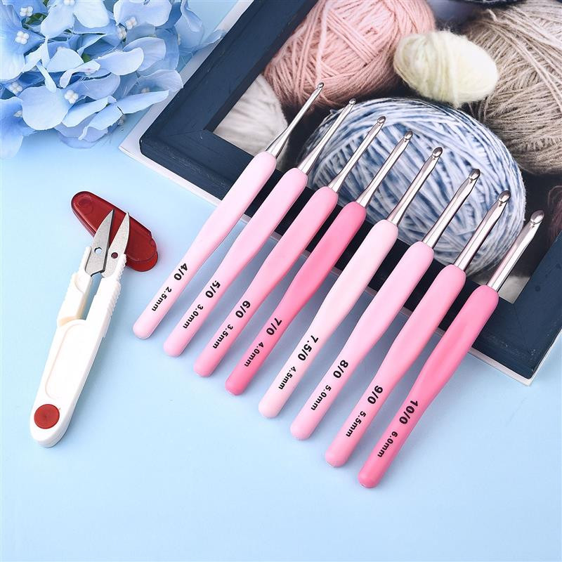 8 kom/set Drška Kukica Set Aluminij 2,5-6,0 mm Igle za pletenje Heklane igle Weave Zanatska pređa Heklani alati za šivanje