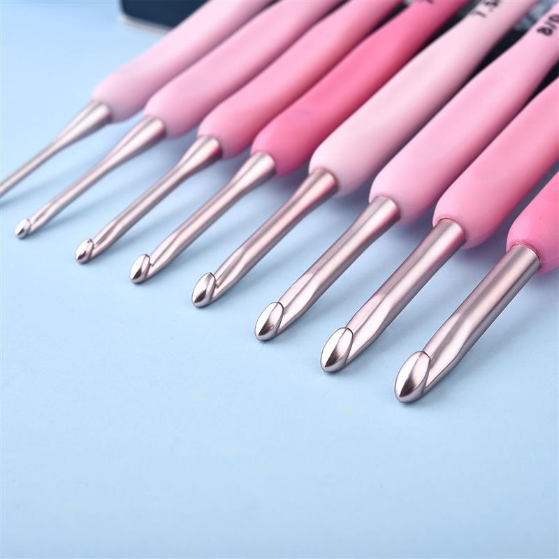 8 kom/set Drška Kukica Set Aluminij 2,5-6,0 mm Igle za pletenje Heklane igle Weave Zanatska pređa Heklani alati za šivanje