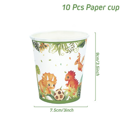 Posuđe za jednokratnu upotrebu s temom dinosaura Jurski dinosaurusi rođendanski pribor Dekoracije za safari zabavu Baby Shower 1. rođendan u džungli