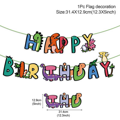 Posuđe za jednokratnu upotrebu s temom dinosaura Jurski dinosaurusi rođendanski pribor Dekoracije za safari zabavu Baby Shower 1. rođendan u džungli