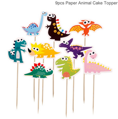 Posuđe za jednokratnu upotrebu s temom dinosaura Jurski dinosaurusi rođendanski pribor Dekoracije za safari zabavu Baby Shower 1. rođendan u džungli