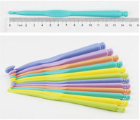 12 τμχ Πλαστικά βελονάκια Κιτ βελόνες πλεξίματος Πολύχρωμες βελονιές Σετ βελονάκι χειροτεχνίας Εργαλεία ύφανσης DIY Είδη ραπτικής για το σπίτι