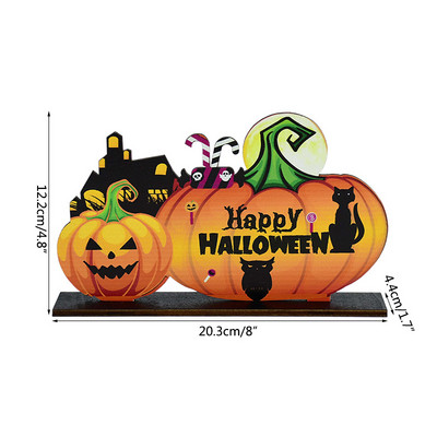 Drveni ukrasi za Noć vještica Pumpkin Ghost Trick or Treat Privjesci Halloween Party Dekoracije za kućna vrata Viseći znakovi Dječja igračka