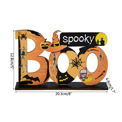 Drveni ukrasi za Noć vještica Pumpkin Ghost Trick or Treat Privjesci Halloween Party Dekoracije za kućna vrata Viseći znakovi Dječja igračka