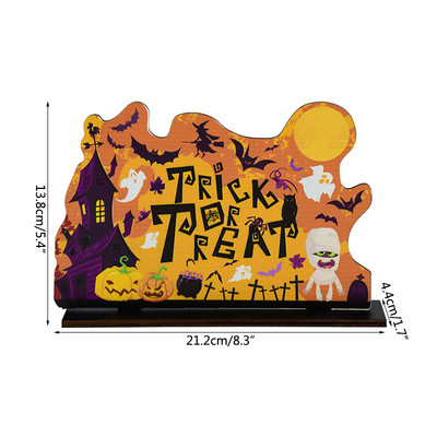 Drveni ukrasi za Noć vještica Pumpkin Ghost Trick or Treat Privjesci Halloween Party Dekoracije za kućna vrata Viseći znakovi Dječja igračka