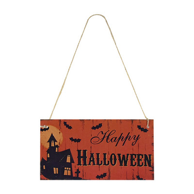 Drveni ukrasi za Noć vještica Pumpkin Ghost Trick or Treat Privjesci Halloween Party Dekoracije za kućna vrata Viseći znakovi Dječja igračka