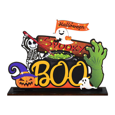Drveni ukrasi za Noć vještica Pumpkin Ghost Trick or Treat Privjesci Halloween Party Dekoracije za kućna vrata Viseći znakovi Dječja igračka