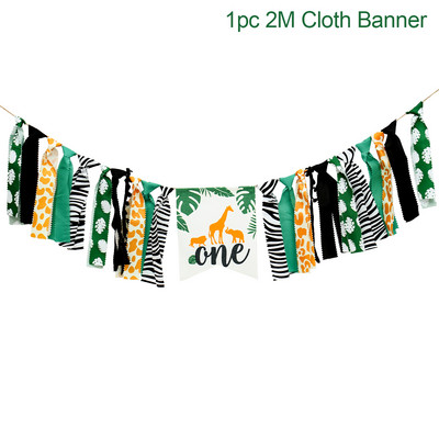 Pădure Animale din junglă Veselă de unică folosință Junglă Safari Zi de naștere Copil Zoo Maimuță Leu Zebră Elefant Un prim băiat Pădure