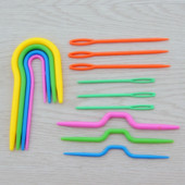 Noi croșete curbate Ace de tricotat din plastic pentru eșarfă manuală pulover în formă de U țesut răsucit bricolaj instrumente de cusut accesoriu