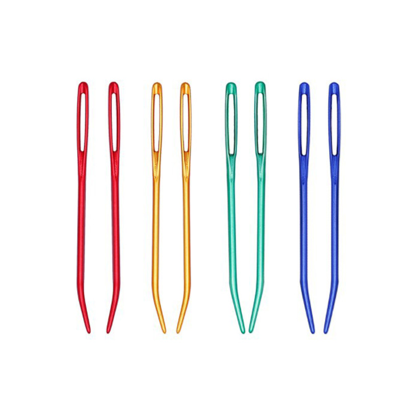 2 kom velike ušice tupe igle igle za šivanje pređe aluminijski savijeni vrh štopanje goblena za ručno rađeni vez DIY igla za pletenje