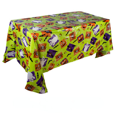 Τραπεζομάντιλο Διακόσμησης αποκριών Κολοκύθα Αράχνη Νυχτερίδα Πλαστικό Κάλυμμα Τραπεζιού Ρούχα Φεστιβάλ Πάρτυ Προμήθειες διακόσμησης τραπεζιού σπιτιού