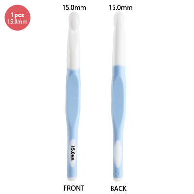 Kuum 1 tk TPR pehme käepidemega heegelnõel Candy Colors heegelnõela komplekt ABS kudumisvardakonks igale lõngale suurusega 8,0-15,0 mm