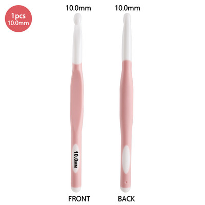 Kuum 1 tk TPR pehme käepidemega heegelnõel Candy Colors heegelnõela komplekt ABS kudumisvardakonks igale lõngale suurusega 8,0-15,0 mm