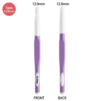 Kuum 1 tk TPR pehme käepidemega heegelnõel Candy Colors heegelnõela komplekt ABS kudumisvardakonks igale lõngale suurusega 8,0-15,0 mm