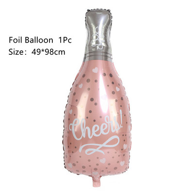 Bride To Be Big Wine Bottle Balloon Cheers Banner Bridesmaid Team Νύφη Διακόσμηση Γάμου Bachelorette Προμήθειες για πάρτι Επιτραπέζια σκεύη