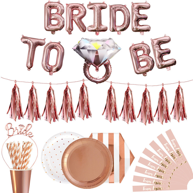 Bride To Be Big Wine Bottle Balloon Cheers Banner Bridesmaid Team Νύφη Διακόσμηση Γάμου Bachelorette Προμήθειες για πάρτι Επιτραπέζια σκεύη
