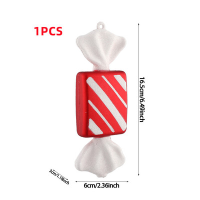 Božićni ukrasi Veliki štapić od bombona DIY Božićno drvce Viseći privjesak Kućni pokloni za božićne zabave Dječji novogodišnji dar 2023. Navidad