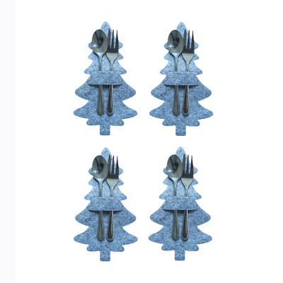 2022 Nova godina Božić 4 kom. Držači za posuđe Torbica za pribor za jelo Noževi Vilice Torbica za Božićni ukras Ukras za dom