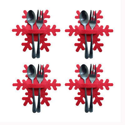 2022 Nova godina Božić 4 kom. Držači za posuđe Torbica za pribor za jelo Noževi Vilice Torbica za Božićni ukras Ukras za dom