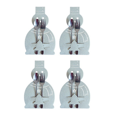 2022 Nova godina Božić 4 kom. Držači za posuđe Torbica za pribor za jelo Noževi Vilice Torbica za Božićni ukras Ukras za dom