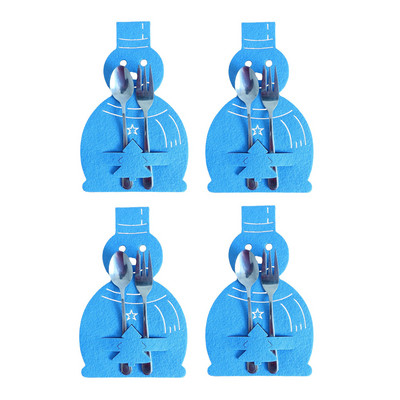 2022 Nova godina Božić 4 kom. Držači za posuđe Torbica za pribor za jelo Noževi Vilice Torbica za Božićni ukras Ukras za dom