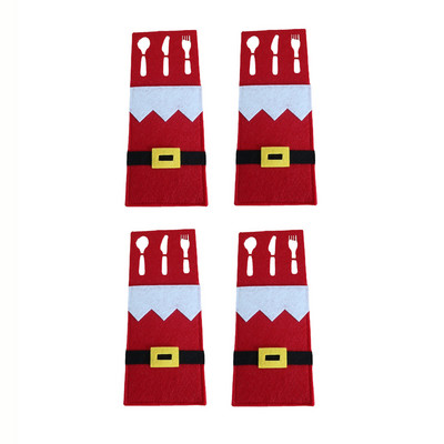 2022 Nova godina Božić 4 kom. Držači za posuđe Torbica za pribor za jelo Noževi Vilice Torbica za Božićni ukras Ukras za dom