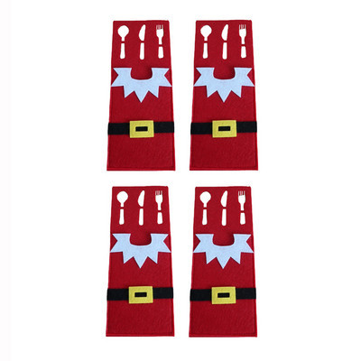 2022 Nova godina Božić 4 kom. Držači za posuđe Torbica za pribor za jelo Noževi Vilice Torbica za Božićni ukras Ukras za dom