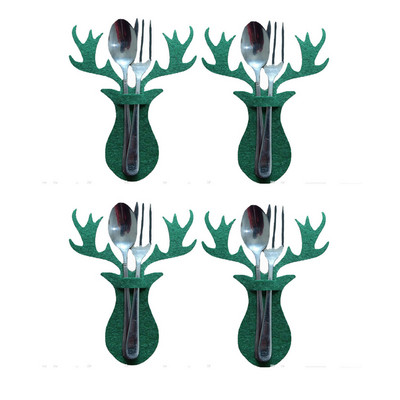 2022 Nova godina Božić 4 kom. Držači za posuđe Torbica za pribor za jelo Noževi Vilice Torbica za Božićni ukras Ukras za dom