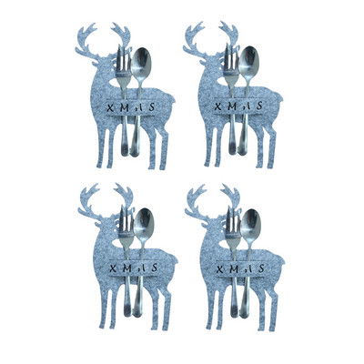 2022 Nova godina Božić 4 kom. Držači za posuđe Torbica za pribor za jelo Noževi Vilice Torbica za Božićni ukras Ukras za dom